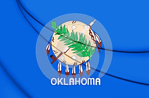 Flag of Oklahoma, USA. 3D Illustration.