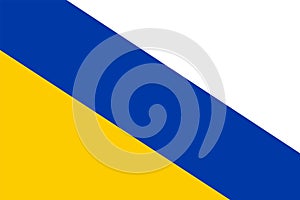 Flag of Ommen Municipality (Overijssel or Oaverysel province, Kingdom of the Netherlands, Holland