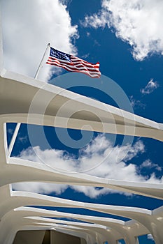 Flag over the U.S.S. Arizona