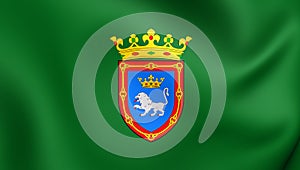 Flag of Pamplona City, Spain.