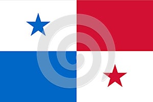 Flag of Panama. Panamanian flag. National symbol