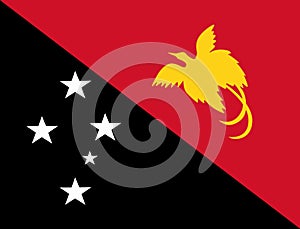 Flag of Papua New Guinea. Papua New Guinea flag. National symbol