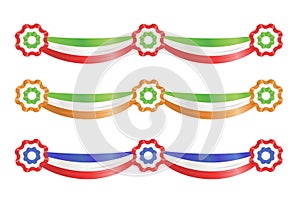 Flag party decoration ribbons