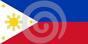 Flag of the Philippines. Vector illustration EPS10