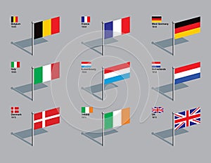 Flag Pins - EU 1958 - 1973 photo