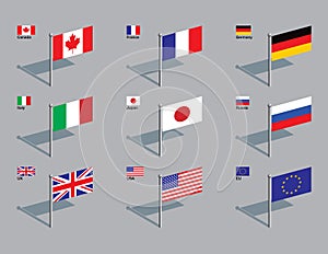 Flag Pins - G8 photo