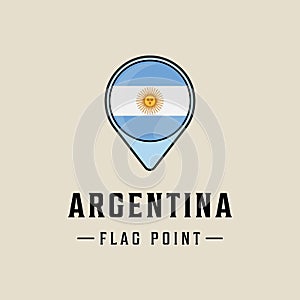 flag point argentina logo vector illustration template icon graphic design. maps location country sign or symbol