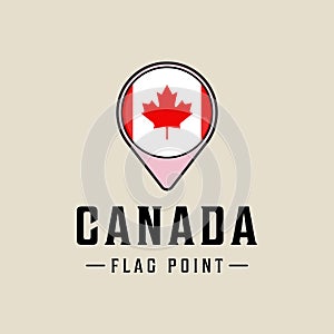 flag point canada logo vector illustration template icon graphic design. maps location country sign or symbol