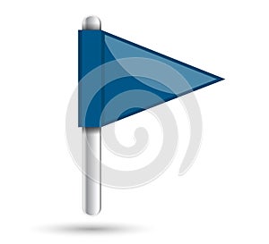 Flag pointer icon. Glossy illustration