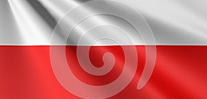 Flag of Poland waving