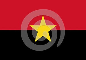 Glossy glass Flag of Popular Movement for the Liberation of Angola photo