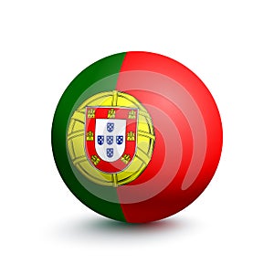 Flag of Portugal in the form of a ball