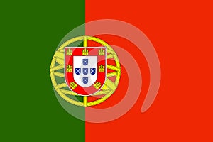 Flag of Portugal in official rate and colors