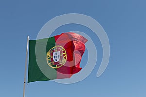 Flag of Portugal waving