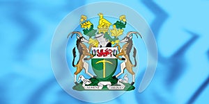 Flag of President of Rhodesia 1970-1979. 3D Illustration photo