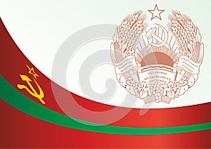 Flag of the Pridnestrovian Moldavian Republic, self-proclaimed state photo