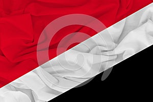 Flag of Principality of Sealand, Fabric flag of Principality of Sealand. Principality of Sealand National Flag, Fabric and Texture