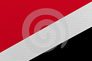 Flag of Principality of Sealand, Fabric flag of Principality of Sealand. Principality of Sealand National Flag, Fabric and Texture