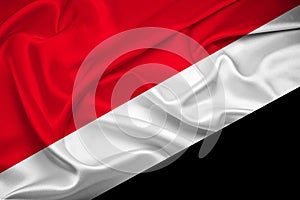 Flag of Principality of Sealand, Fabric flag of Principality of Sealand. Principality of Sealand National Flag, Fabric and Texture