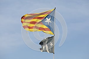 Flag of the pro-independence Catalan people, Spain