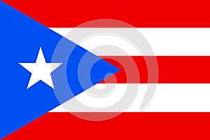 Flag of Puerto Rico. Commonwealth of Puerto Rico United States of America