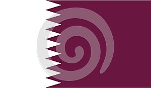 Flag of qatar icon illustration