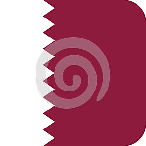 Flag Qatar illustration vector eps