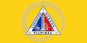 Flag of Quezon City. Philippines