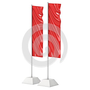 Flag Red Expo Banner Stand. 3D