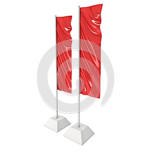 Flag Red Expo Banner Stand. 3D