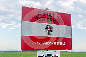 Flag of Republic of Austria Republik Osterreich. photo