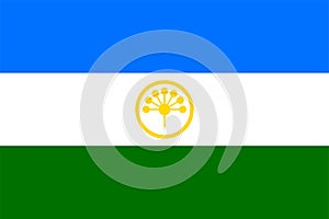 Flag of Republic of Bashkortostan Russian Federation, Russia Bashkiria