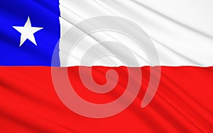 Flag of Republic of Chile, Santiago