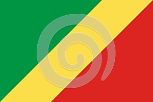 Flag of Republic of the Congo vector illustration