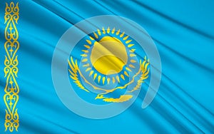 Flag of Kazakhstan photo