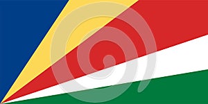 Flag of Republic of Seychelles in Africa
