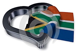 Flag of the Republic of South Africa and heart