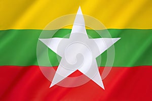 Flag of the Republic of the Union of Myanmar - Burma