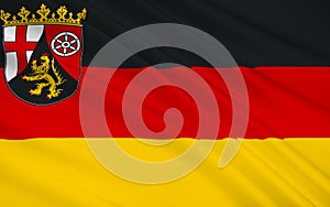 Flag of Rhineland-Palatinate - the land of Germany.