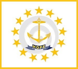 Flag of Rhode Island, USA