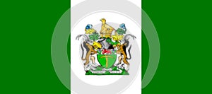 Glossy glass flag of Rhodesia de facto independent 1965Ã¢â¬â1979 photo