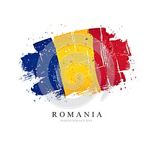Flag of Romania. Vector illustration on a white background