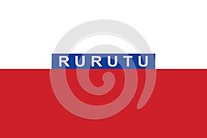 flag of Rurutu, Australia Oceania. flag representing extinct country, ethnic group or culture, regional authorities. no flagpole. photo