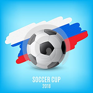 Flag of Russia and ball