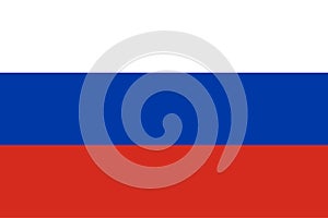 Flag of Russian Federation. The official colors and proportions are correct. National flag of Russian Federation. Russian