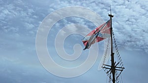 Flag. Russian Naval Jack with St. Andrew`s cross