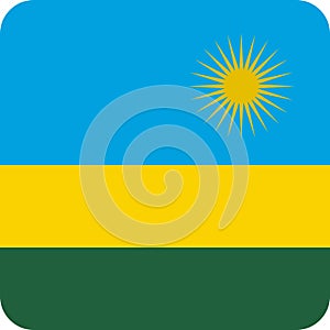 Flag Rwanda illustration vector eps