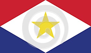 Flag of saba icon illustration