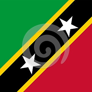 Flag of Saint Kitts and Nevis. Correct RGB colours