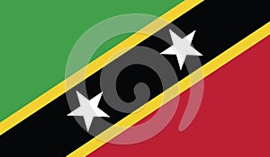 Flag of saint kitts and nevis icon illustration